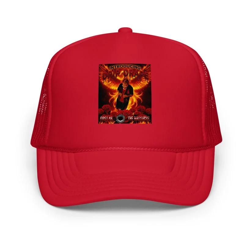Drip Drape trucker hat, red